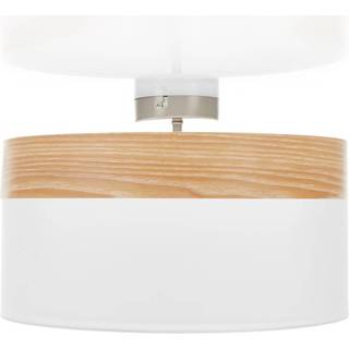 Loftlampe Libba med afstand i cremefarvet træ