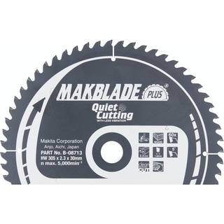 Rundsavsklinge til træ Makita; 305x2,3x30,0 mm; Z60; 5°