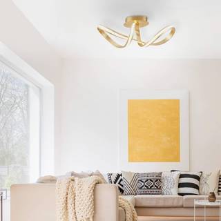 LED-loftlampe Melinda, 30W, dæmpbar, guld