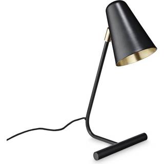 Lampe i sort og messing