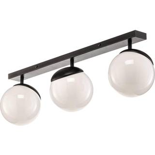 Loftlampe Sfera 3 lyskilder direkte lang glas/sort