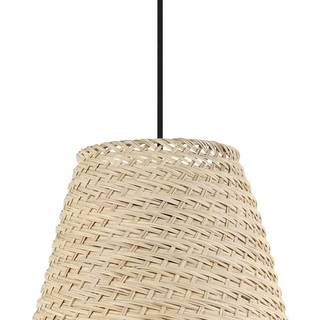 Aycliffe hængelampe med rattanskærm, Ø 30 cm