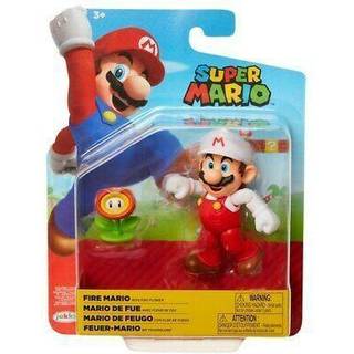 Super Mario Fire Mario-figur med Ildblomsten-tilbehør - Samlefigur til fans
