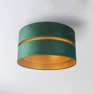 Euluna Duo loftlampe tekstil grøn/guld Ø40cm