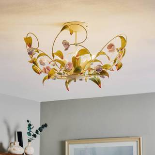 Loftlampe Rose som lysekrone, 5 lyskilder
