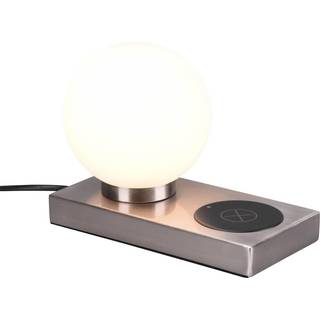 Chloe bordlampe med ladestation, nikkel