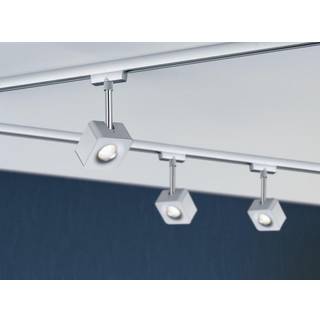Paulmann URail Cube LED-spot, dæmpes 2.700 K krom