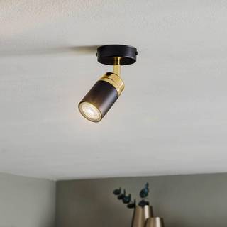 Loftspot Reno, 1 lyskilde, sort/guld