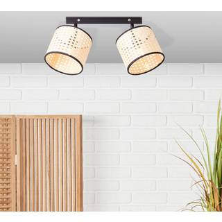 Wiley loftspot, 2 lyskilder med rattan