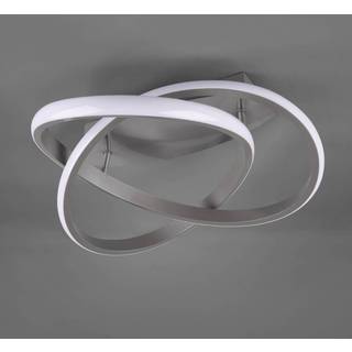 LED-loftslampe Course, mat nikkel, 4.000K, Ø 45 cm