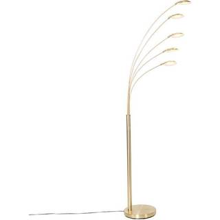Design gulvlampe messing inkl. LED 5-lys - Sixties Trento