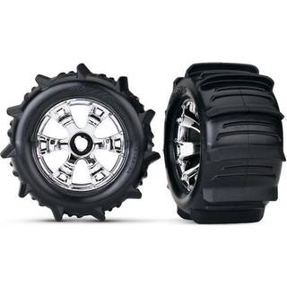 Traxxas 5672 Tires & Wheels Paddle/ Geode TSM (17mm) 3.8" TSM (2)