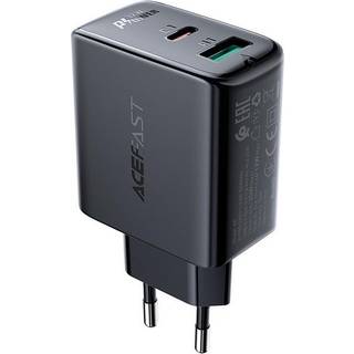 Acefast vægoplader USB-C/ USB-A 32W, PPS, PD, QC 3,0, AFC, FCP - Sort
