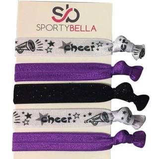 Infinity Collection - Purple Hair Ties - Ingen fold ingen tr?kelastiske hestehaleholdere til piger Kvinder Cheerleaders Teams & Coaches - 5 pcs