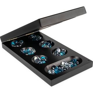 Legacy Deluxe Mancala Classic-spil med foldebrt af tr og familiespil med farvede glassten for 8 r og opefter