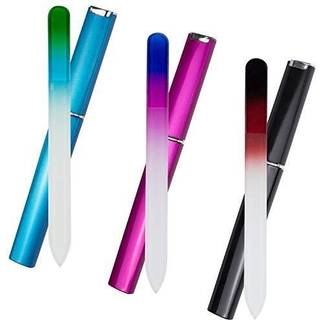 Eaone 3 pack krystal neglfil dobbeltsidet ?tset negle glas neglefiler til naturlige negle professionelle fod neglepleje v?rkt?j med case lagerf?r