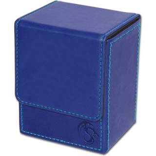 BCW Deck Case LX Leatherette | Holder 80 ærmet kort blå 1-dclx-blu | (1-enhed)