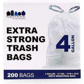 Plastplads 4 gallon papirkurvposer 0,7 mil lavendel og bl?d vanilje duftende affald kan foringer 17 """" x 16 """" (200 t?lling)