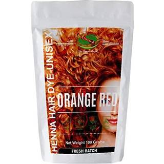 Rød/Orange Henna hår- og skægfarve - 100 gram, Naturlig plantebaseret hårfarve, Kun til udvortes brug