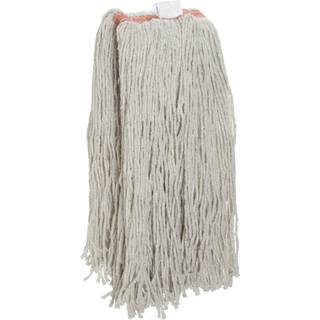 Rumbermaid Commercial Products Cut End Cotton Mop Head Replacement/Refill 32-Ounces White Heavy Duty Cotton Industrial Wet Mop til Floor Cleaning