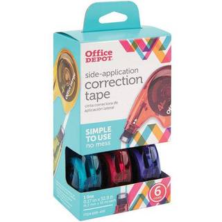 Office Depot Side-Application Correction Tape 1 Line X 394in. Assorterede farver pakning p? 6 10847