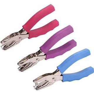 Craftinova handtag stans 3 pack 14 tum hål handhållen puncher med mjuka grepphandtag med 6 ark kapacitet perfekt för hemmakontorsskolan kan använ