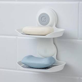 Slipx Solutions Patenteret dobbelt sæbe Saver Strong Hold Sugtion Cup Soap Holder SKAL HAVE Universal Kitchen & BADACH SHOWER TILBEHØR INGEN BORI