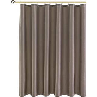 Biscaynebay Hotel Quality Fabric Brouss Loans 72 tommer med 72 tommer Taupe Vandbestandige badeværelsesgardiner Rust Resistent Gromets Top vægted