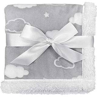American Baby Company Heavenly Soft Chenille Sherpa Security Tæppe Grå 14 """" X 14 """" Varm og hyggelig for drenge og piger