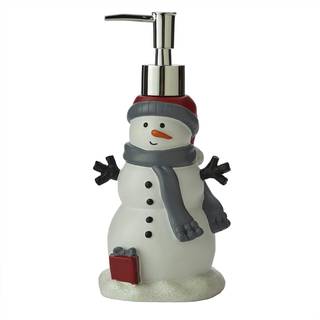 SKL Home Whistler Snowman Soap Dispenser Dove Gray