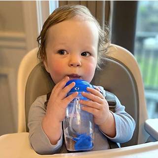 Nuby Tritan No-Spill 10 Oz Trainer Cup med Silicone Spout 360 V?gtet halm & Hygiejnisk d?k