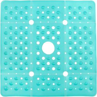 Slipx Solutions Square Shower Mat Extra Large 27 """" X27 """" Non-Slip Stall Mat til ?ldre og b?rn Standing Bath Tub Mat Machine Washable Sugtion Cu