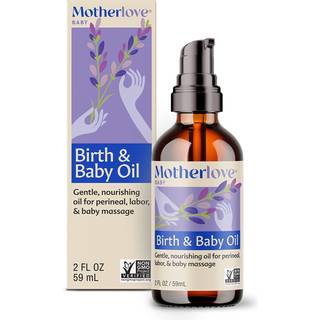 Motherlove Birth & Baby Oil (2 oz) Gentle lavendel-infunderet olie til perineal arbejdskraft og baby massage-ikke-GMO organiske urter