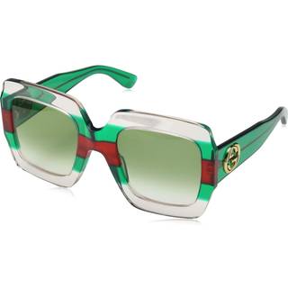 Gucci Kvinde GG0178S 001 Solbriller Acetat Flerfarve Grøn Firkantet Normal Skygge
