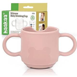 Haakaa Silicone Toddler Cups BPA Gratis drop-proof tr?ningskopper til baby 6 m?neder+ 5 ounce (r?dme)