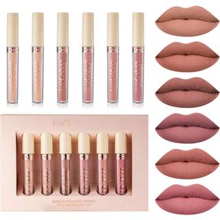 Bonnie Choice 6pcs n?gen matte flydende l?bestift s?t vandt?t langvarig ikke-stick cup n?gen l?bestift 24 timer ikke fade matte l?bestift profess