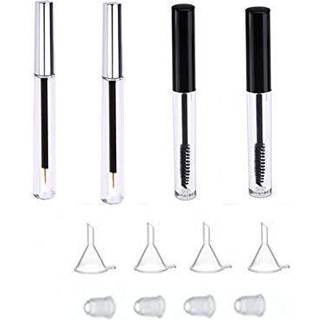 8 ml mascara rør tomme og stavle øjenvippercontainerflaske 7 ml gennemsigtig tom mascara og eyeliner rør med gummiindsatser og tragt sat til rici