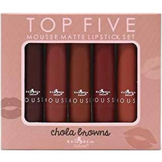 Italia Deluxe Top Five Mousse Matte Lipstick Set Chola Browns