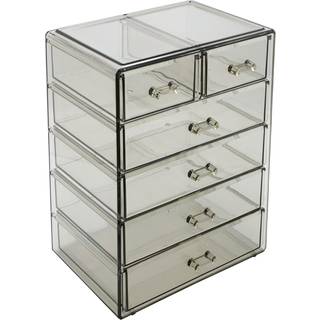 Sorbus Acrylic Makeup Organizer - Organisation og opbevaringssag til kosmetik Make Up & Jewelry - Big Clear Makeup Organizer til Vanity Badeværel