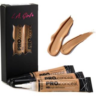 La Girl HD Conceal High Definition Concealer (Medium Beige) (pakke med 3)