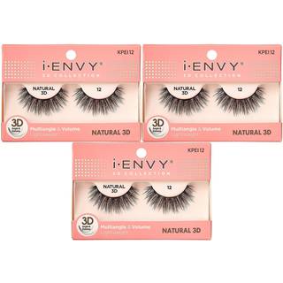 iEnvy Natural Eyelashes Lette falske vipper Multiangle og Volume 3D Natural Strip Vipper (6 Pack)
