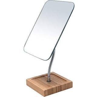 Yeake fleksibel svanehals bambus forf?ngelighed makeup spejl 360rotation 8 """" Stor rammel?s foldning b?rbart bordbord spejl med stativ til badev?