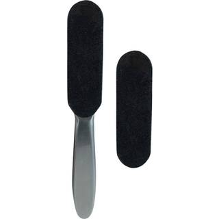 1 pc - PANA Genanvendelig rustfrit st?l dobbeltsidet pedikyrfodfil med p?fyldning til callus fjernelse (rund stil)