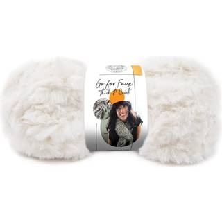 Lion Brand Go for Faux Thick & Quick Garn - BAKED ALASKA, Tykt faux fur-garn, 119 g pr. nøgle, ca. 22 m, Maskinvaskbar