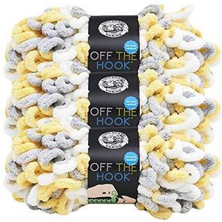 Lion brand garn fra krogen garn voluminøs no-needle håndværk garn til hækling af håndstrikende garn 3-pakke citrondråbe