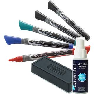 Quartet Dry Erase Markers tilbeh?r Kit inkluderer 5 fine spids Enduraglide Dry Erase Pens Whiteboard Eraser & White Board Cleaning Spray Bottle F