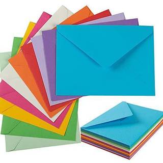 50 Pak A7 Farverige 5x7 Konvolutter Invitation Konvolutter til 5x7 kort fødselsdag bryllupper Gradueringer lykønskningskort Babybrusebad 5.24 x 7
