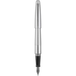 Pilot Metropolitan-kollektion fyldepen – sølvfarvet krop, klassisk design, nib-størrelse: medium, sort blæk (model 91108)