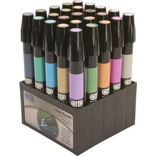 AD-mark?r Den originale ChartPak Tri-Nib 25 Assorterede arkitektoniske farver i bordpladen Cube 1 hver (J)