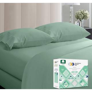 California Design Den Luxury King Size Sheet Set - 100% Cotton 600 Threat Count Deep Pocket King Sheets Hotelkvalitets senget?j med Sateen Weave